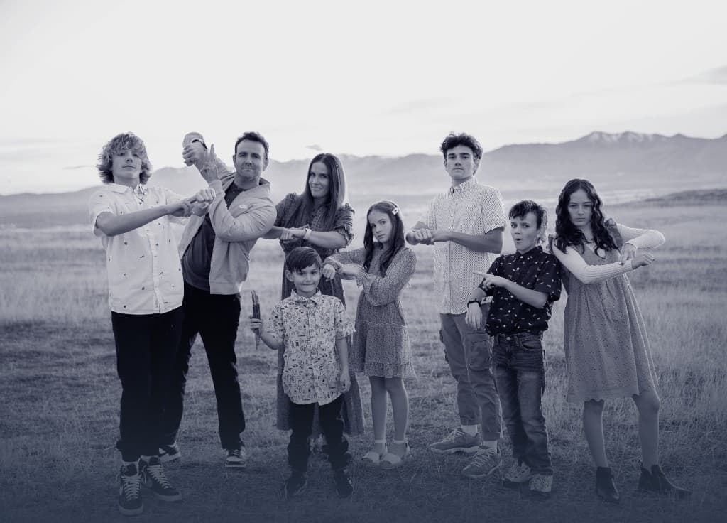Dave Butler with his family